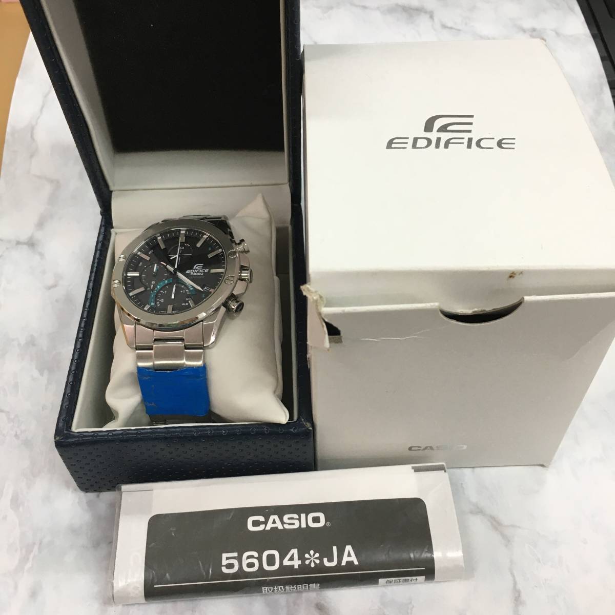 1円 稼働 良品 カシオ EDIFICE エディフィス ソーラー EQB-1000YD-1AJF