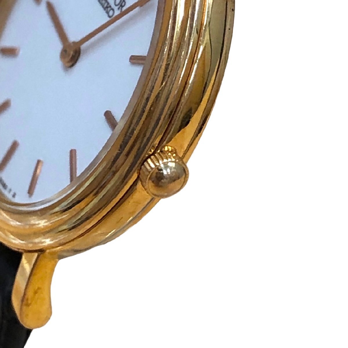 セイコー クレドール レディース時計 18K 5A70-5440 純正ベルト SEIKO セイコー クレドール レディース腕時計 18KT Qz 不動 5A70-0500
