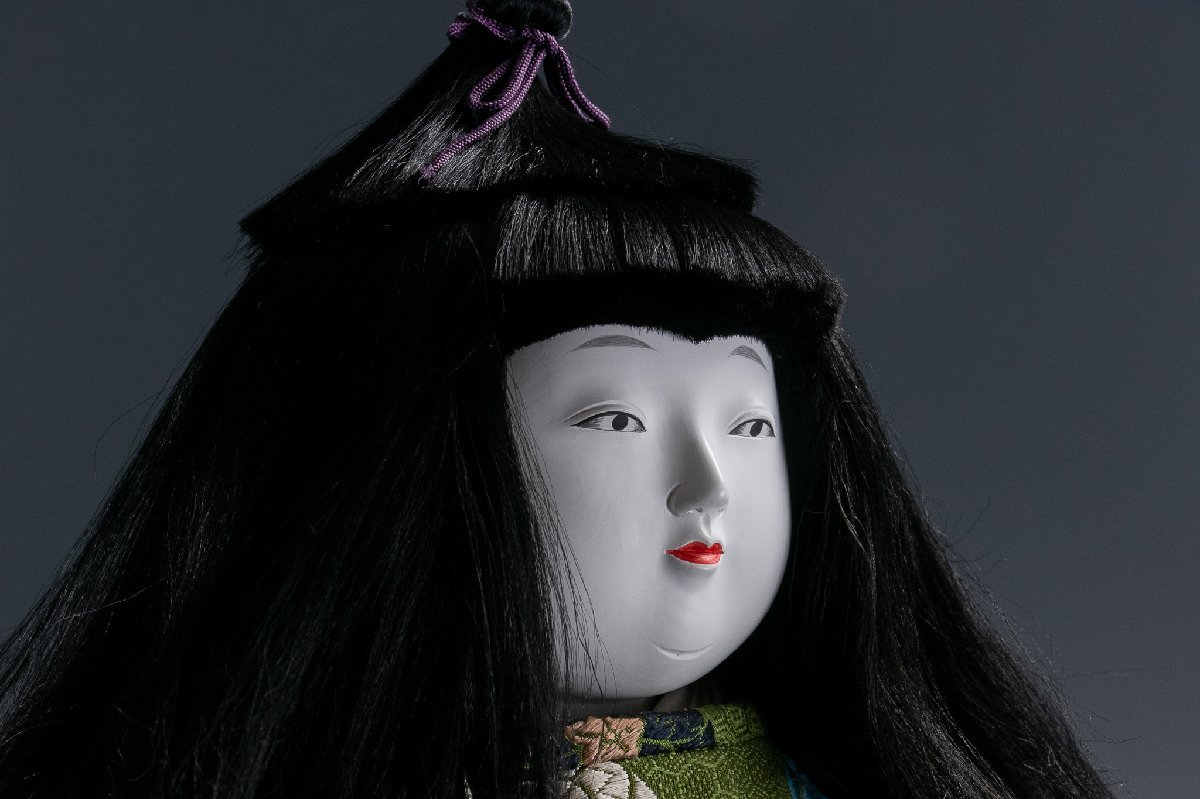 美品　片岡光春　作　日本人形 京人形 片岡光春 京 稚児 高さ41.5cm 人形師 共箱 D26 和人形 日本人形