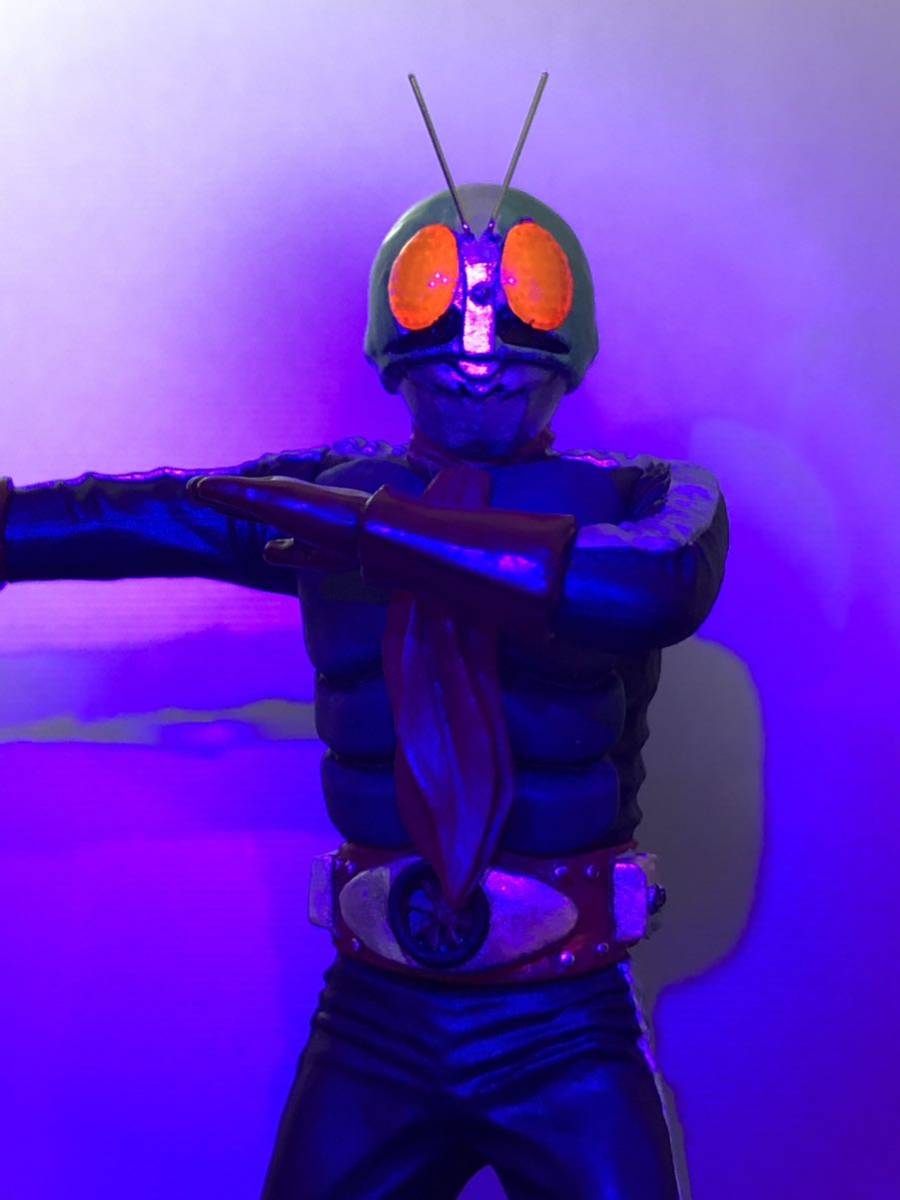 HG 塗装 リペイント 改造 仮面ライダー 旧1号 複眼クリア 発光