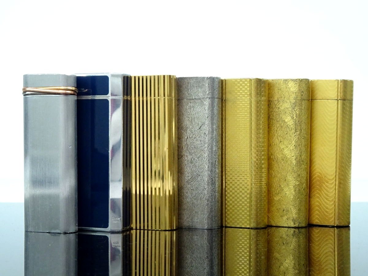 ★B2517 カルティエ ローラー ガスライター 7点セット トリニティ 五角形 着火未確認品 ジャンク扱い メンズ★