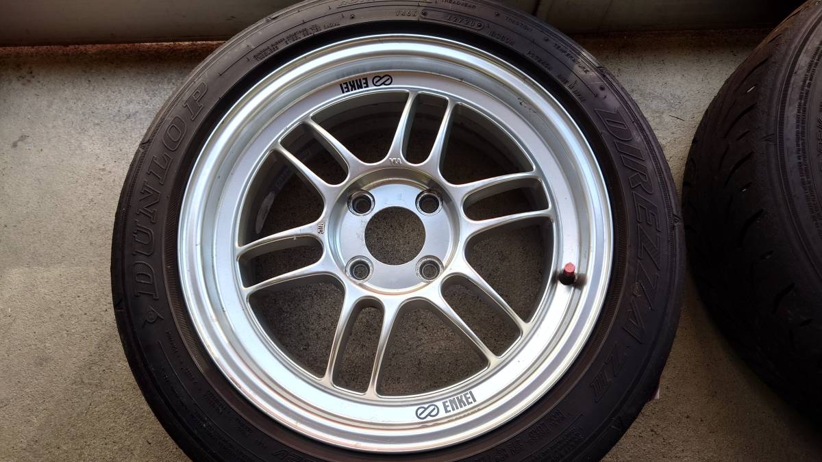ENKEI RP-F1(15インチ 7J 4H PCD100 +41) DIREZZA ZⅢ(195/50/15) 4本