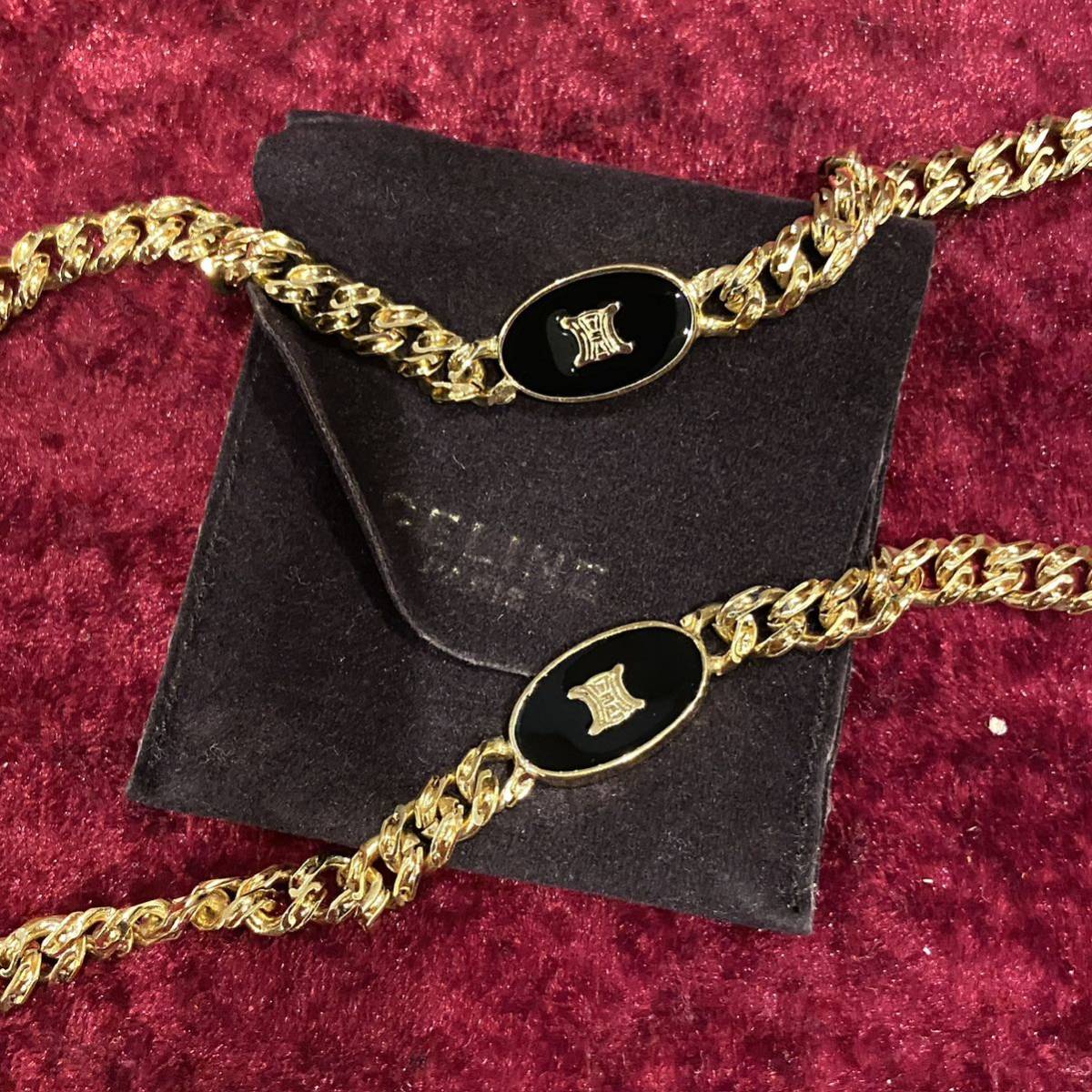 1000円〜 vintage 美品 CELINE セリーヌ マカダム トリオンフ 