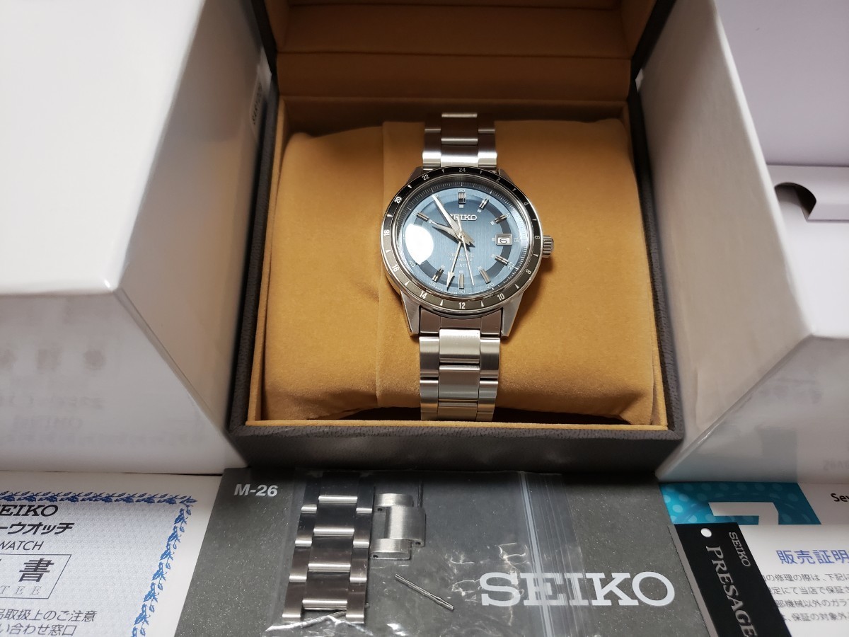 美品◆国内正規品　SEIKO SARY229 GMT プレザージュ◆NATOストラップ付き