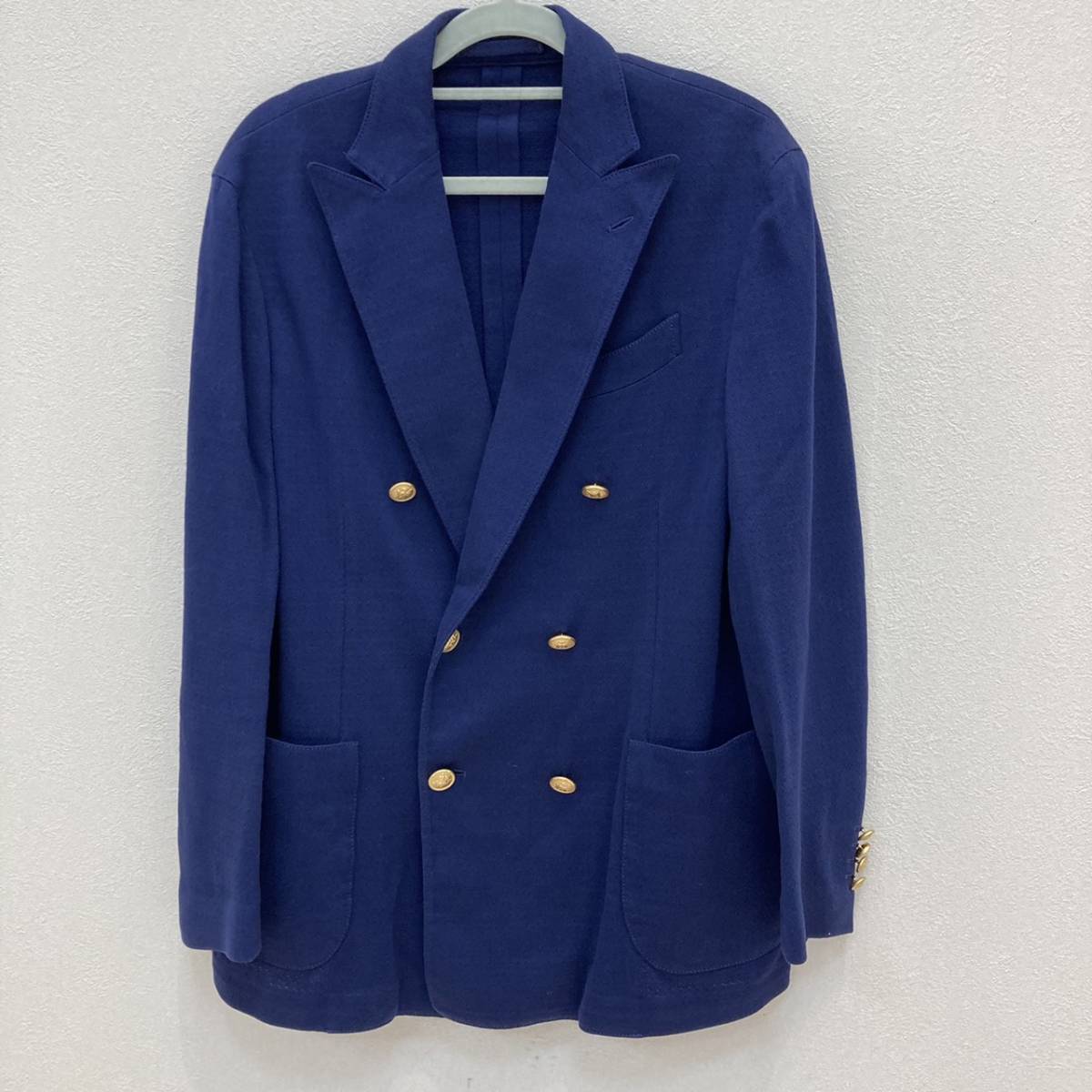 LARDINI ラルディーニ ダブルブレスト ネイビー ブートニエール無 50 