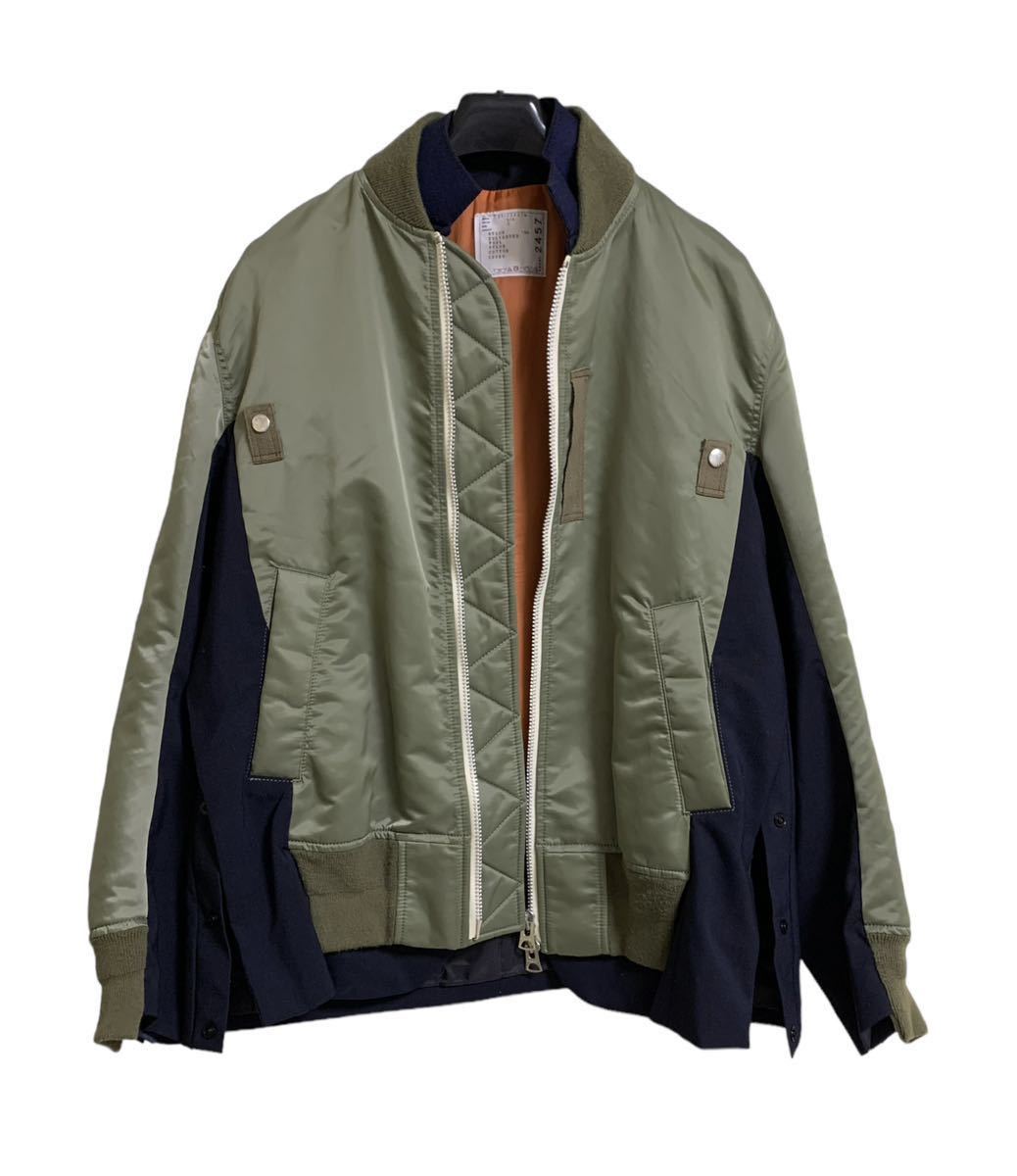 Sacai MA-1 Suiting Blouson サイズ2 サカイ MA1 スーチング ブルゾン
