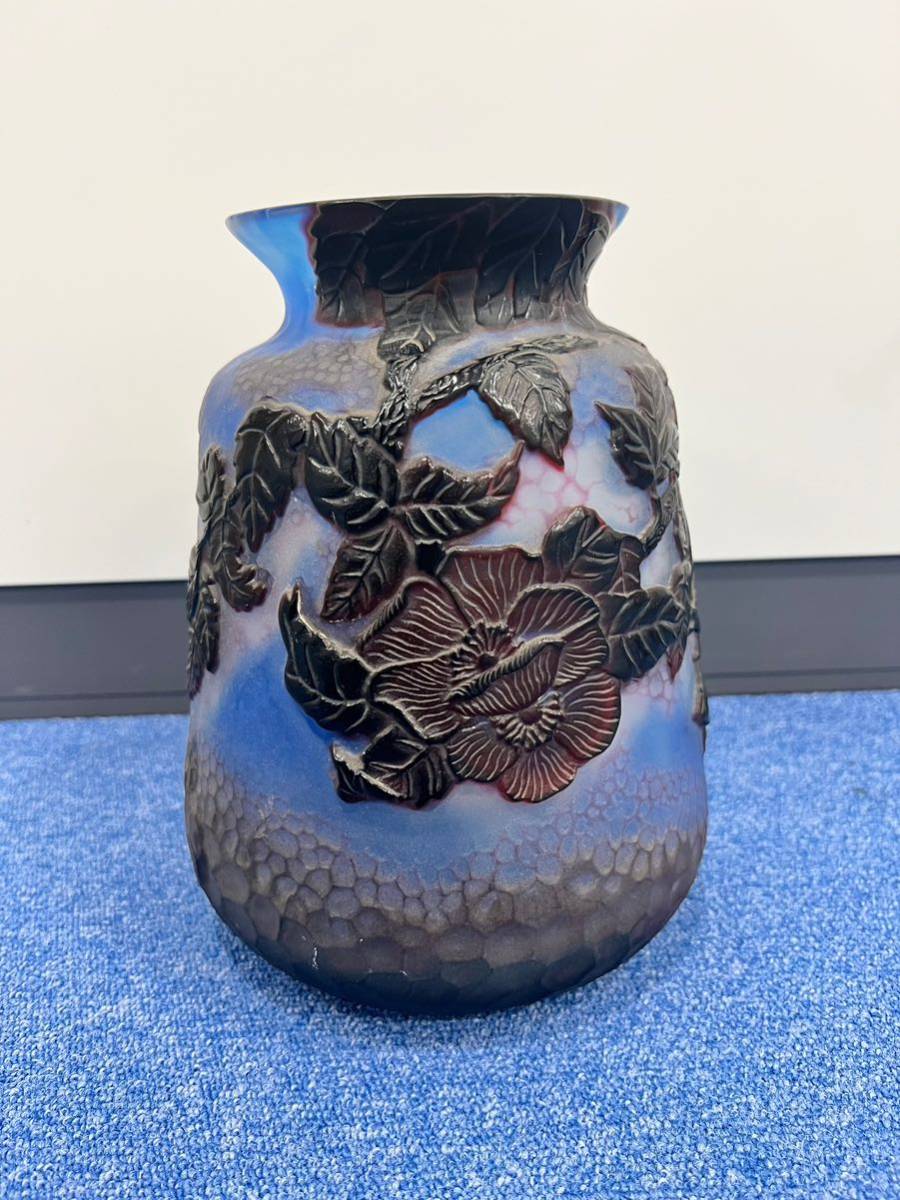 エミールガレ風花瓶 タカオ 36㎝ 東里7-0816① エミールガレ風花瓶