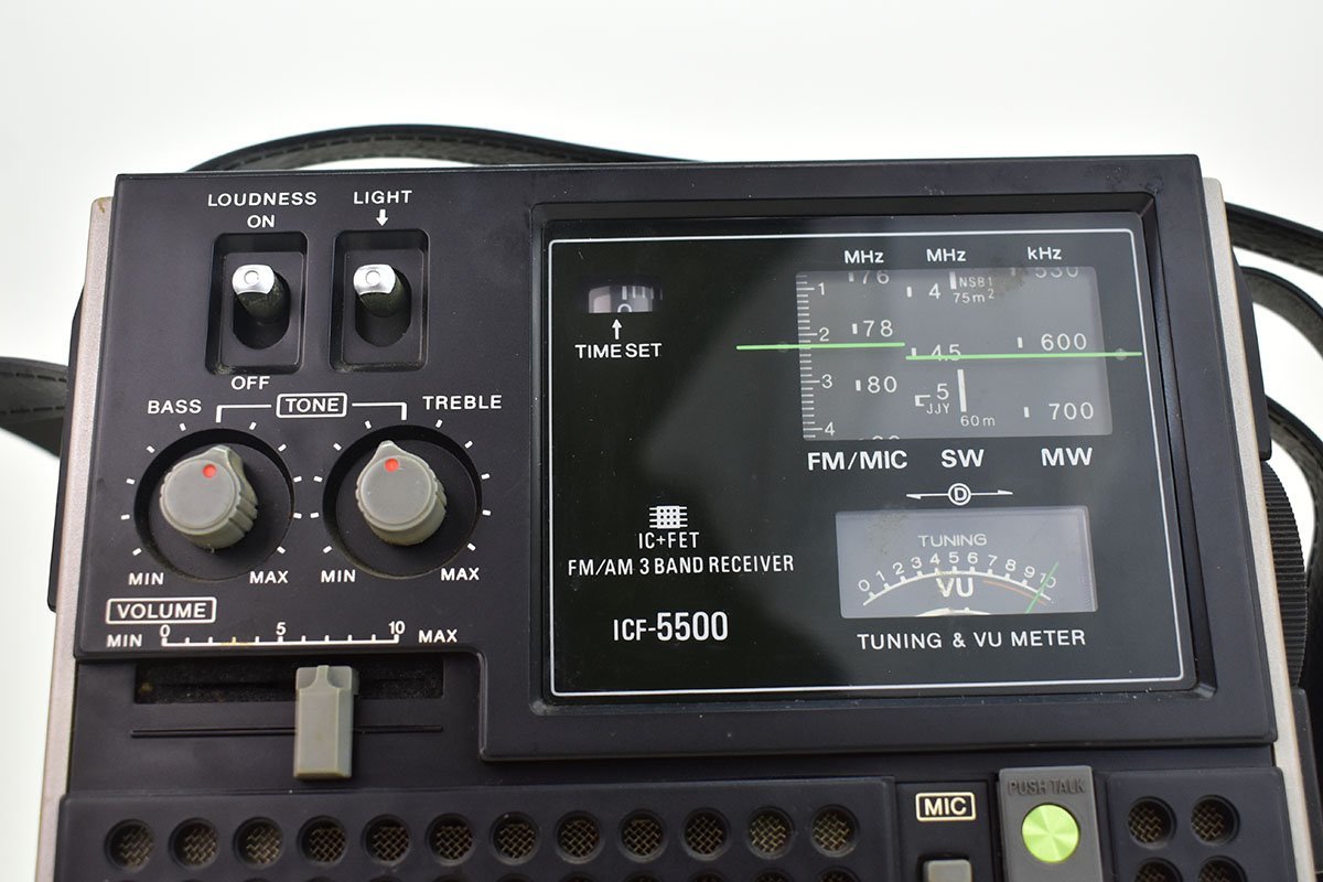 SONY ICF-5500 スカイセンサー BCLラジオ ケース アダプター付き 受信