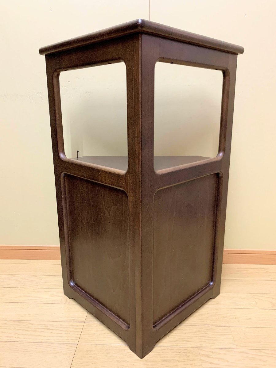 カリモク コーナー 三角電話台 花台 karimoku 国産家具 コーナーラック カリモク 花台 karimoku 電話台 Karimoku 台 収納棚 コーナーラック
