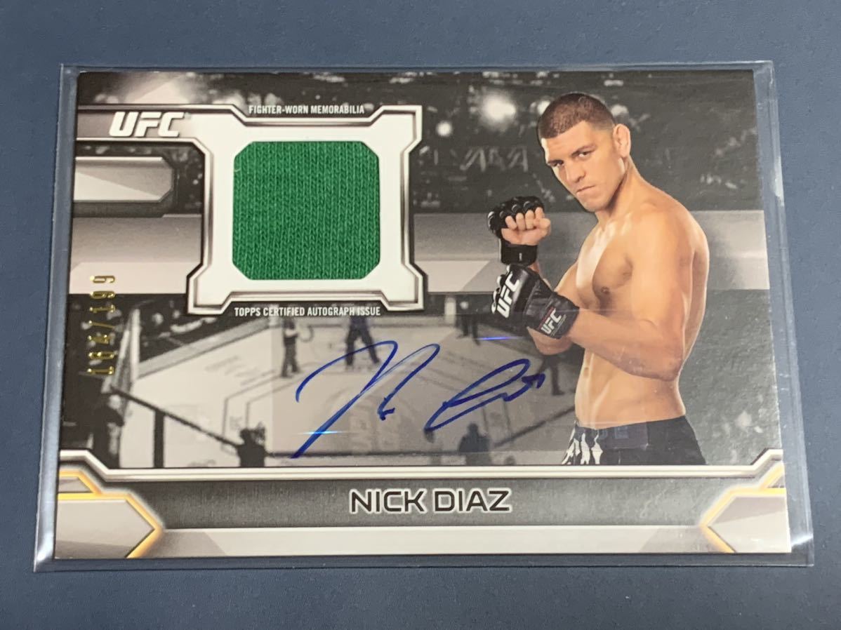 199枚限定 ニック・ディアズ 直筆サイン格闘着カード TOPPS UFC KNOCKOUT 2016