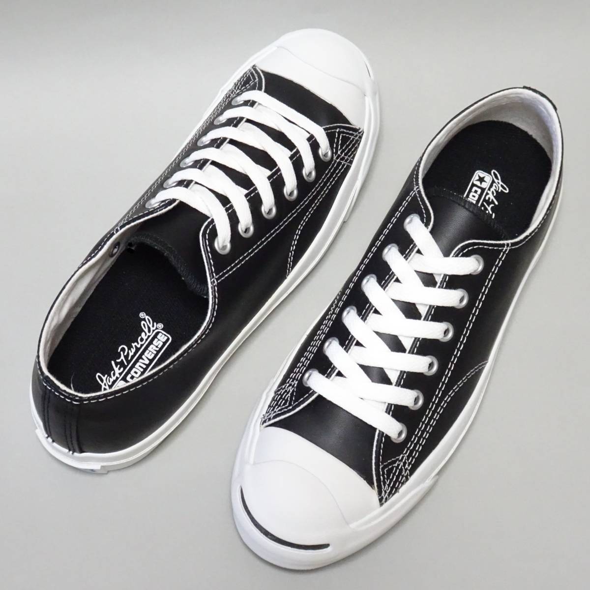 即決 CONVERSE LEATHER JACK PURCELL 25.5cm ローカットスニーカー 