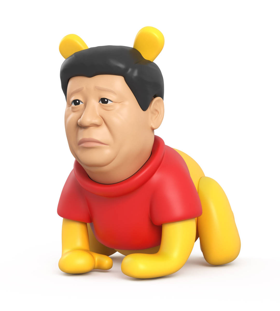 海外限定 習近平 くまのプーさんフィギュア Winnie Xi Kneel 土下座