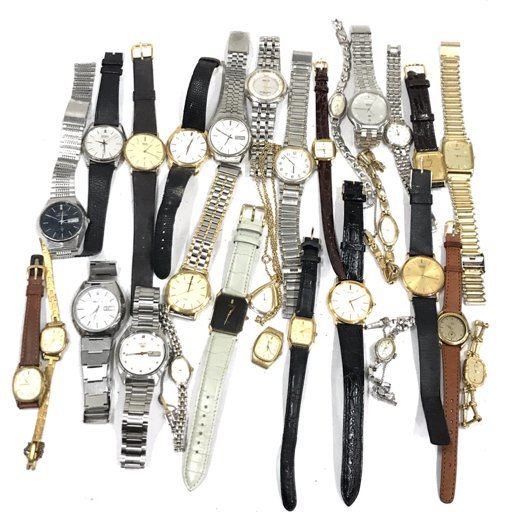 1円 セイコー 腕時計 ドルチェ 7731-5220 黒文字盤 GD金具 クォーツ メンズ 他 LUCENT SPIRIT 等 まとめ セット