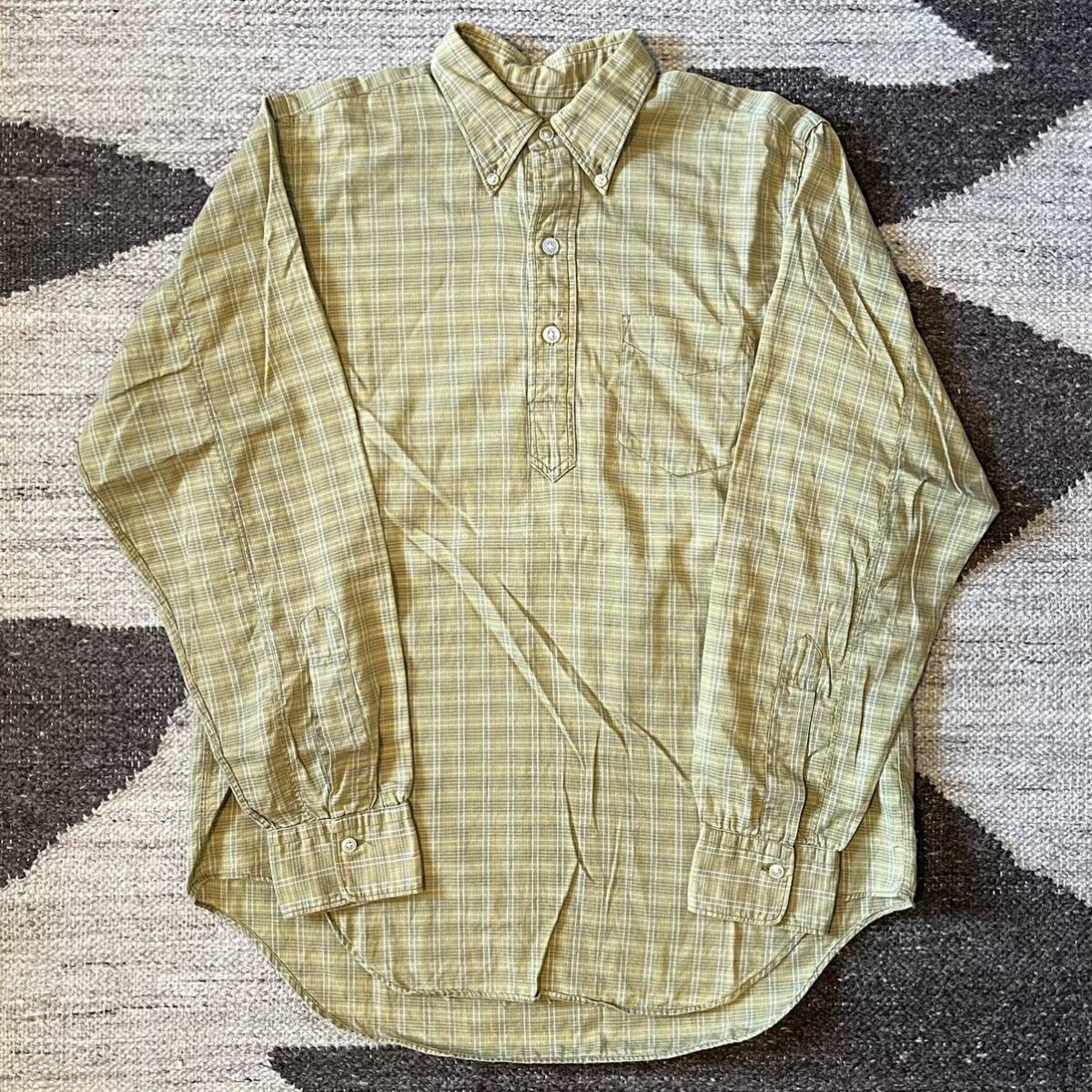 60s ヴィンテージ プルオーバー 3点留め ボタンダウンシャツ シャツ 