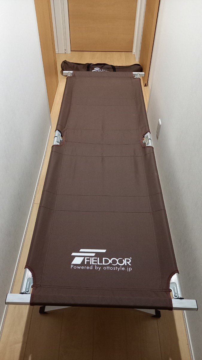 ★コット fieldoor 美品 アルミ 折り畳み キャンプ ベッド