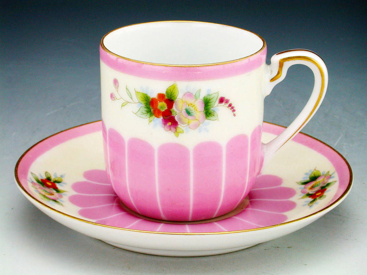 オールドノリタケ銘品!! 金彩藍帯薔薇図紋 オールドノリタケ