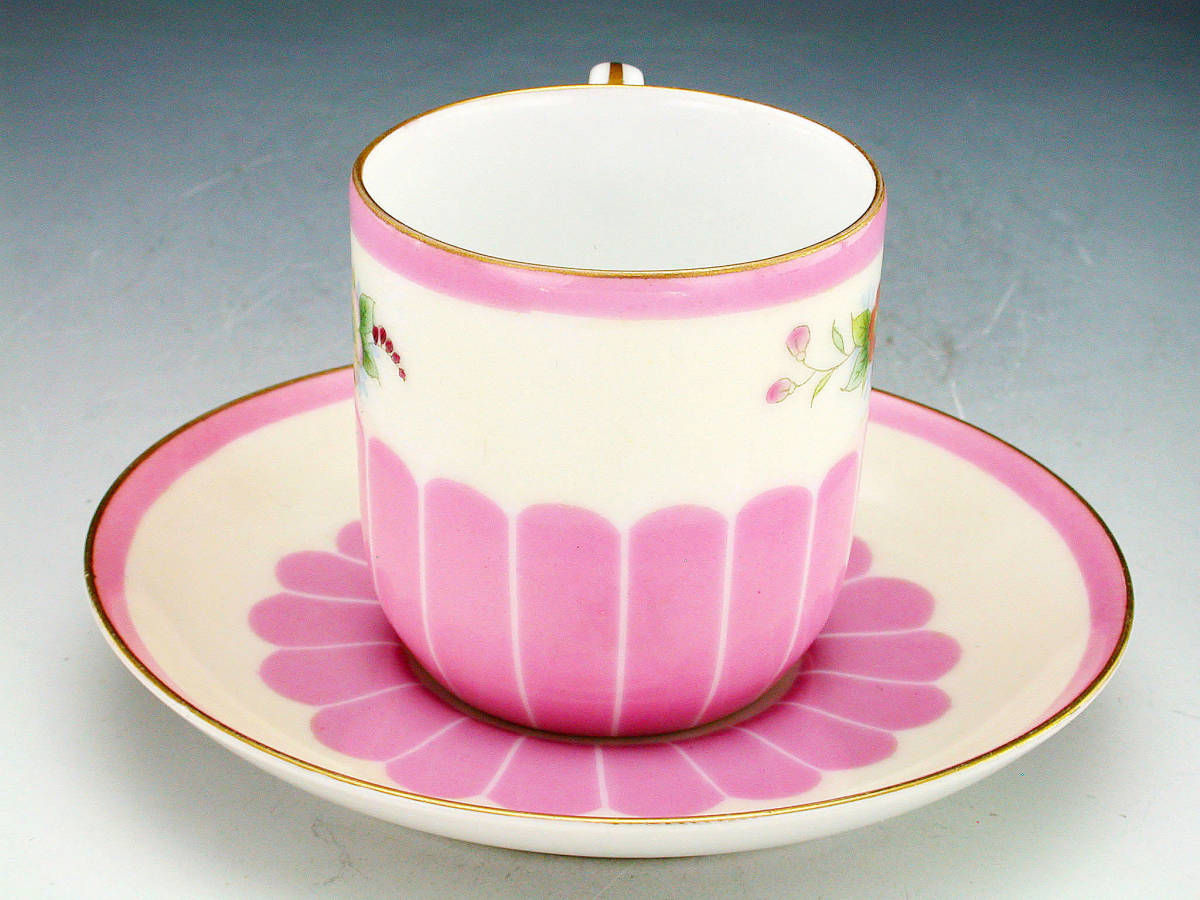 オールドノリタケ銘品!! 金彩藍帯薔薇図紋 オールドノリタケ