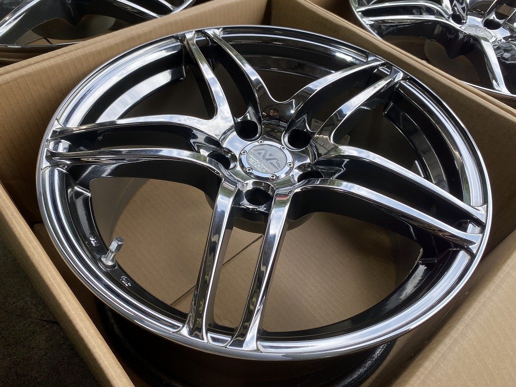 ガリ傷無し 4本 ☆ ヨコハマ YOKOHAMA AVS MODEL5 モデル5 17インチ 8J 