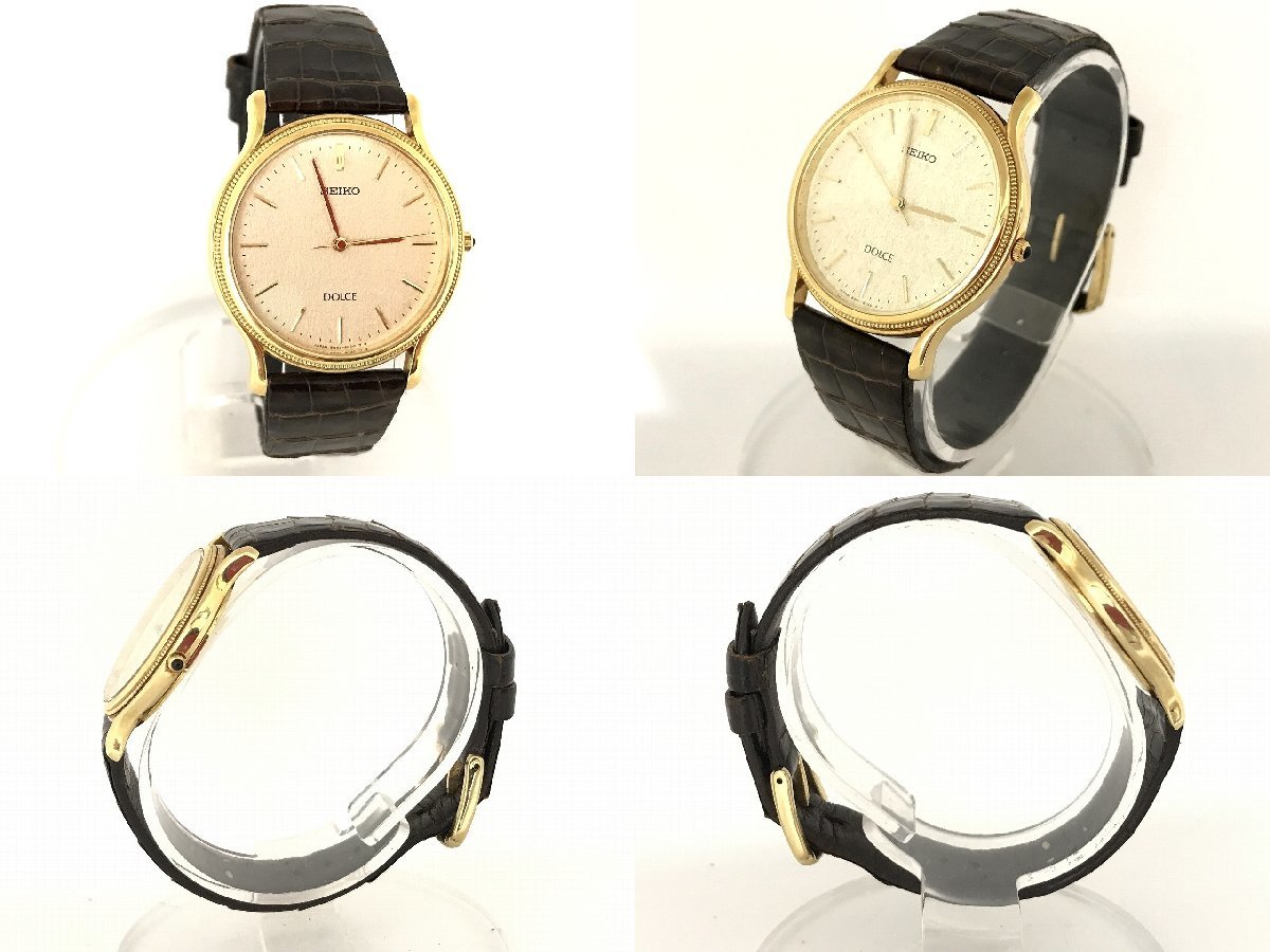 194 【新品電池】SEIKO DOLCE メンズ腕時計 コンビ クォーツ セイコー 