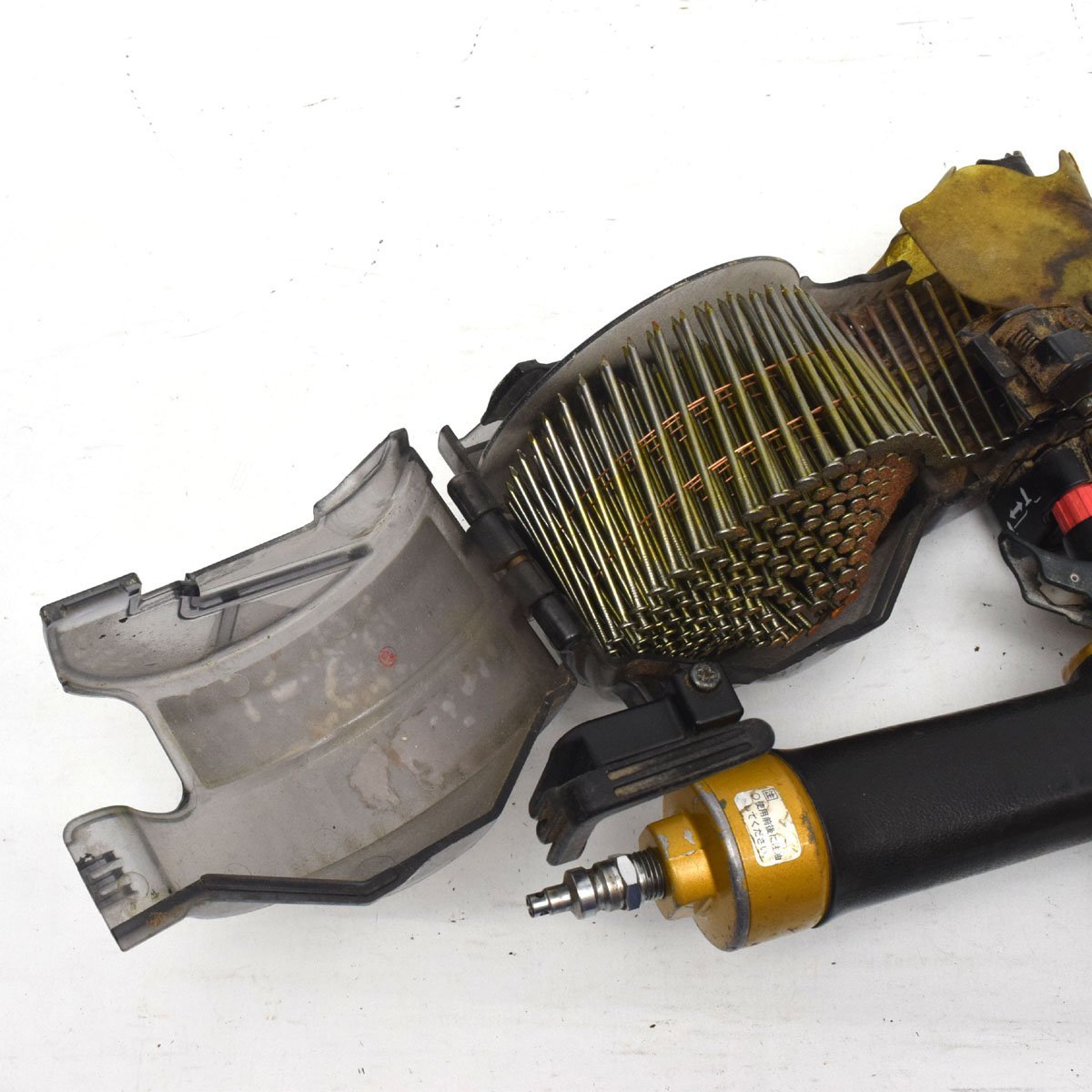 高圧ロール釘打機 65mm NV65HMJ 日立 日立工機 HITACHI nv65hmj NV65HR 高圧釘打ち機 即決 動作確認済み 送料無料 日立（ハイコーキ） NV65HMC 65ｍｍ ②