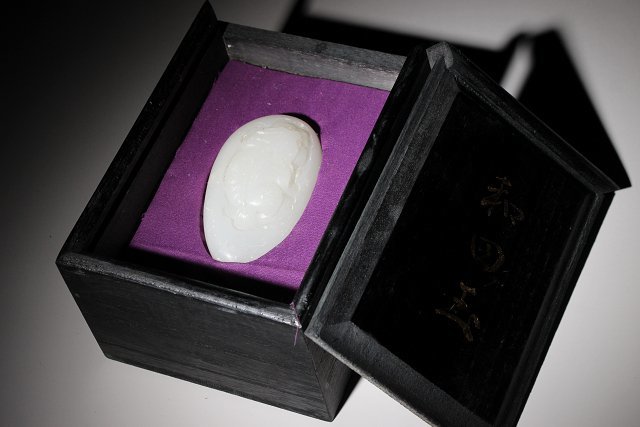 ☆撫子☆和田玉 神獣紋 高さ約7.8cm （検）和田玉彫刻 古玉 唐物 中国