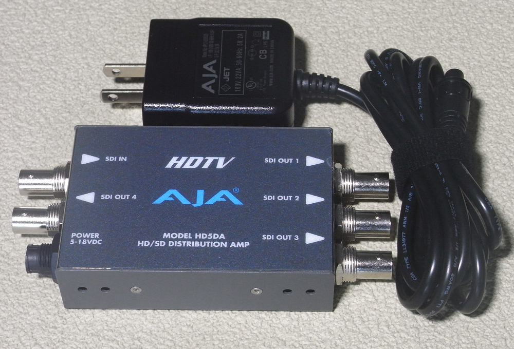 AJA HD5HD HD-SDI/SDI シリアル デジタル分配増幅器 中古品 AJA HD5DA