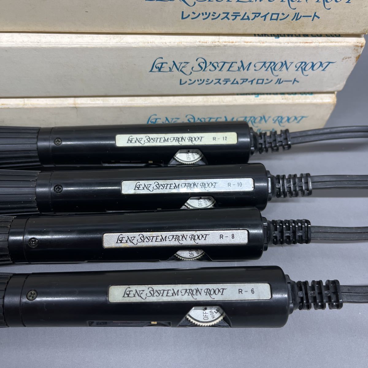 理容道具 LENZ レンツシステムアイロン ルートR-6 R-8 R-10 R-12 4点まとめて ヘアアイロン コテ アイパー 中古品