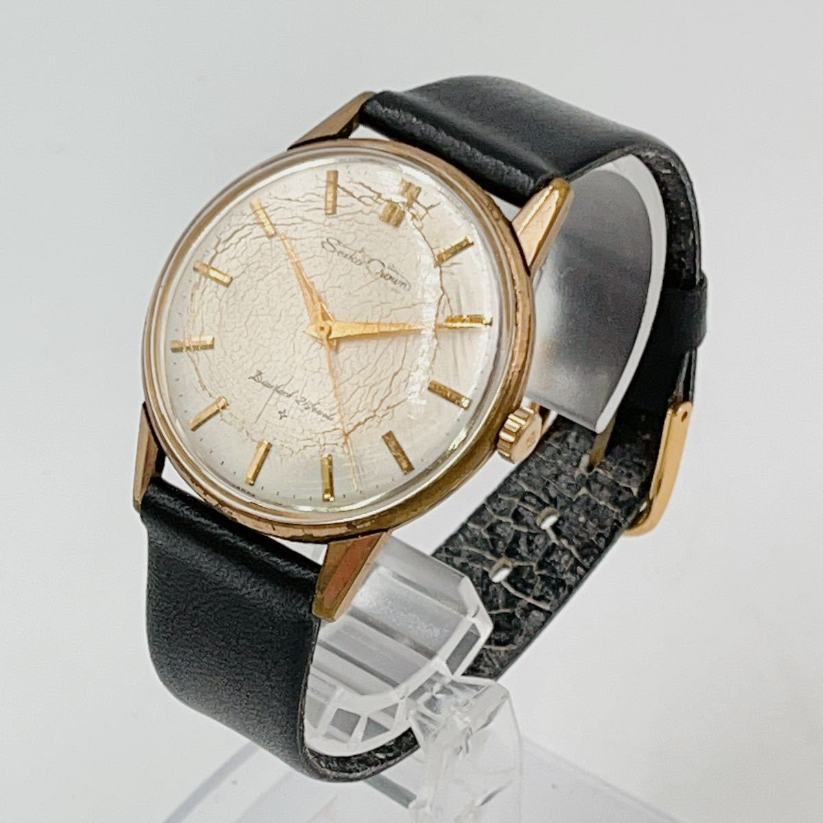9AD81 1円〜 SEIKO セイコー CROWN クラウン 型番不明 手巻き ゴールド