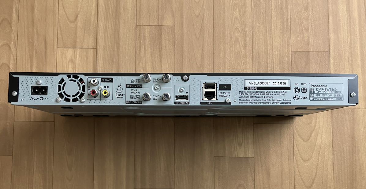 ジャンク Panasonic DIGAブルーレイレコーダー DMR-BWT560