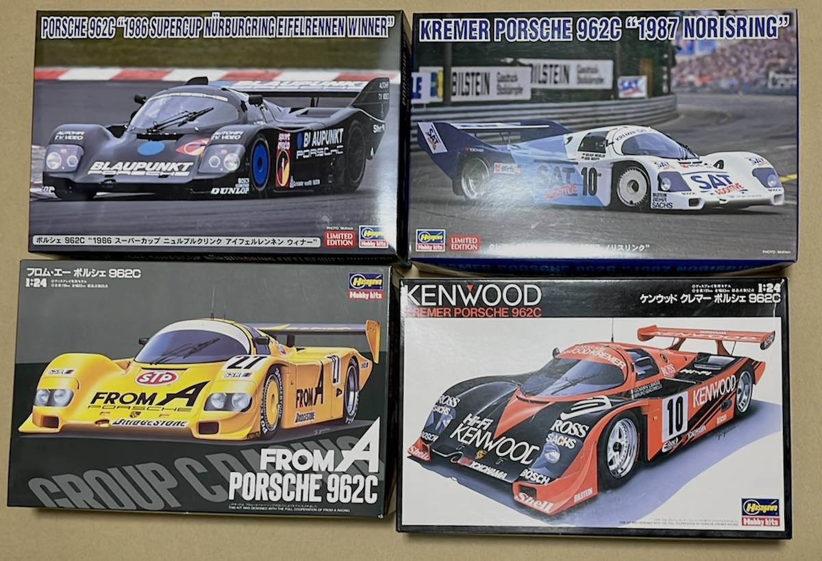 ハセガワ 1/24 ポルシェ962C 4点セット ☆ハセガワ 1/24 ポルシェ962C・4点セット☆ 1⁄24 ハセガワ ポルシェ962C