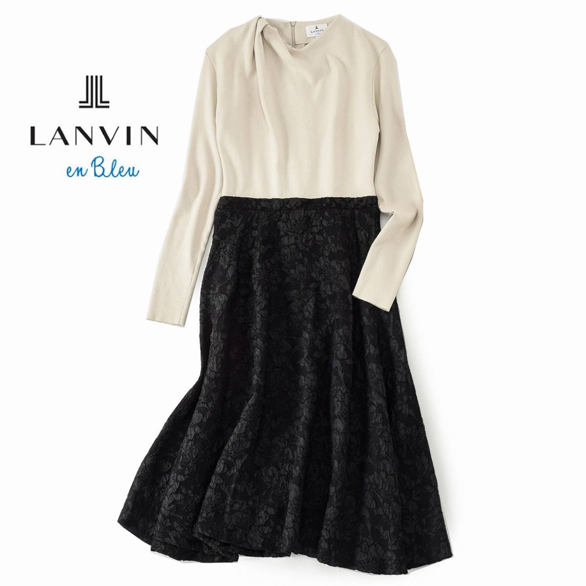 美品★ランバンオンブルー★36size/7号★ワンピースY092