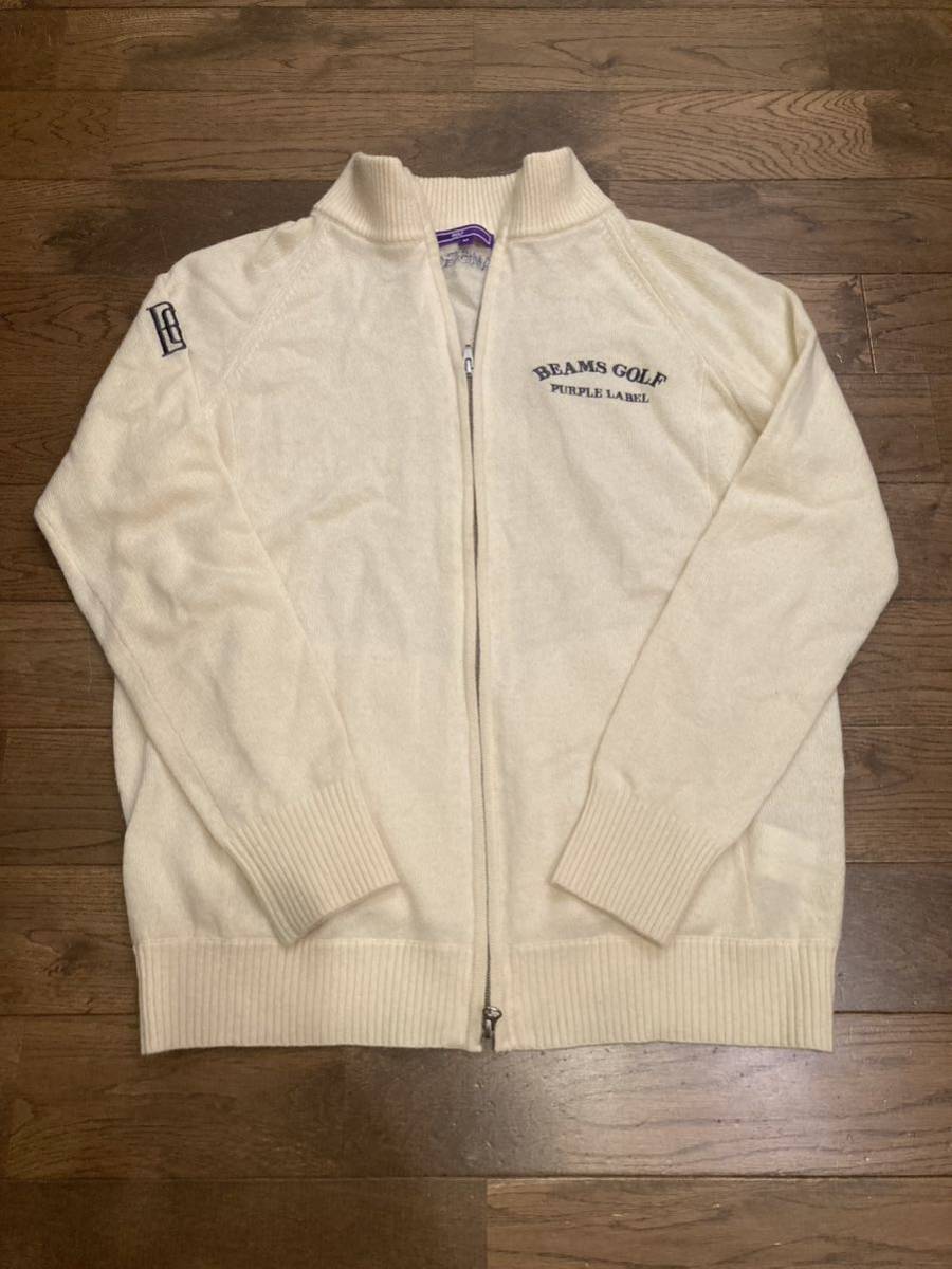 美品】BEAMSGOLF カシミヤ100% フルジップ カーディガン ビームス 