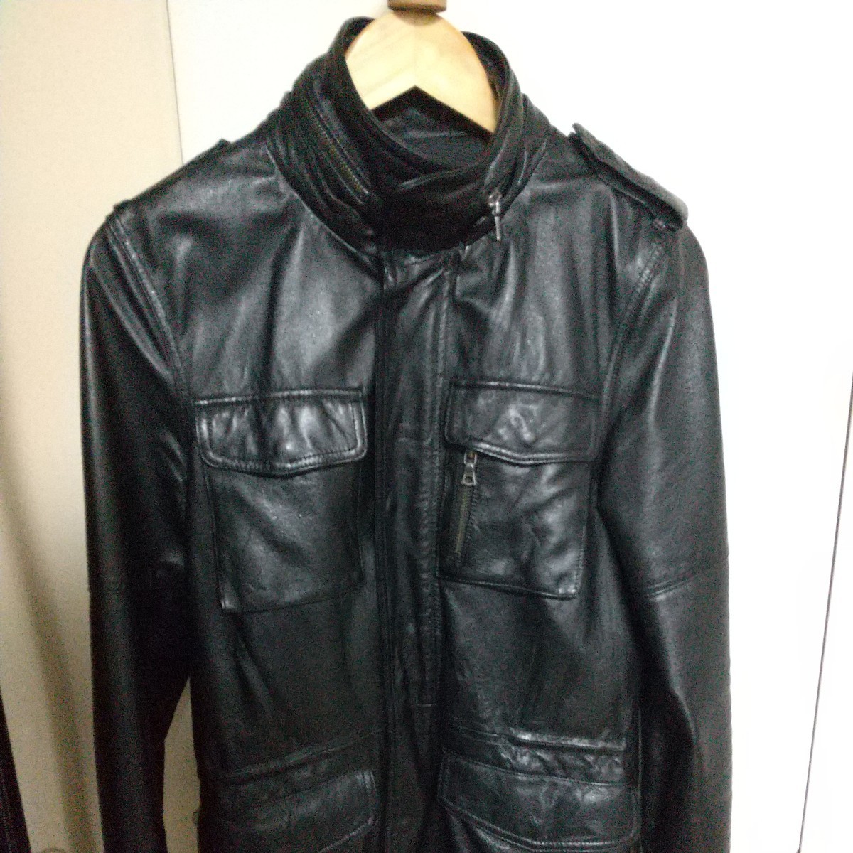 no id noid 1 m65 ノーアイディ s ミリタリー レザー ライダース m-65 
