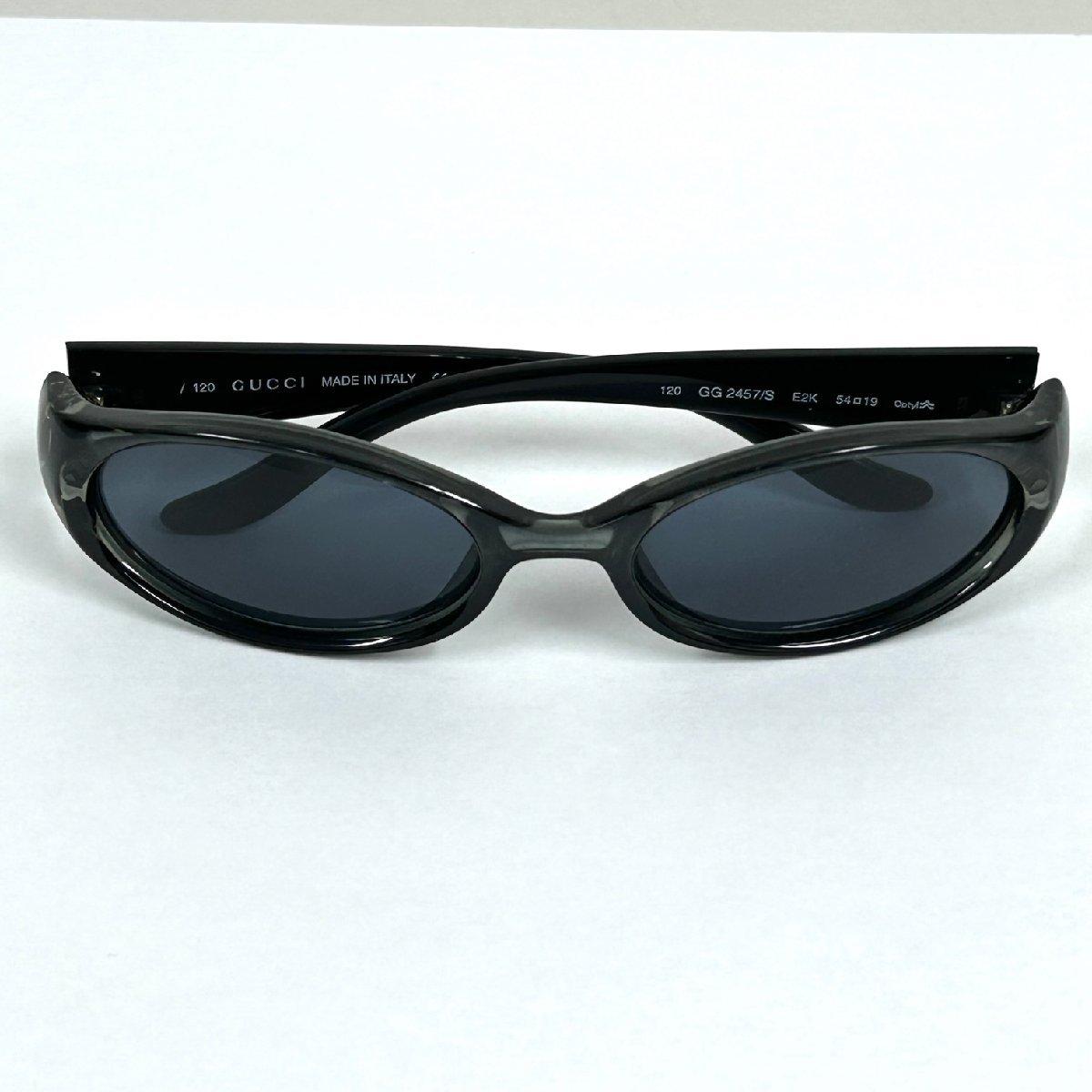 【80】1円～ GUCCI グッチ GG 2457/S E2K サングラス 54□19 ブラック系 ケースなし USED