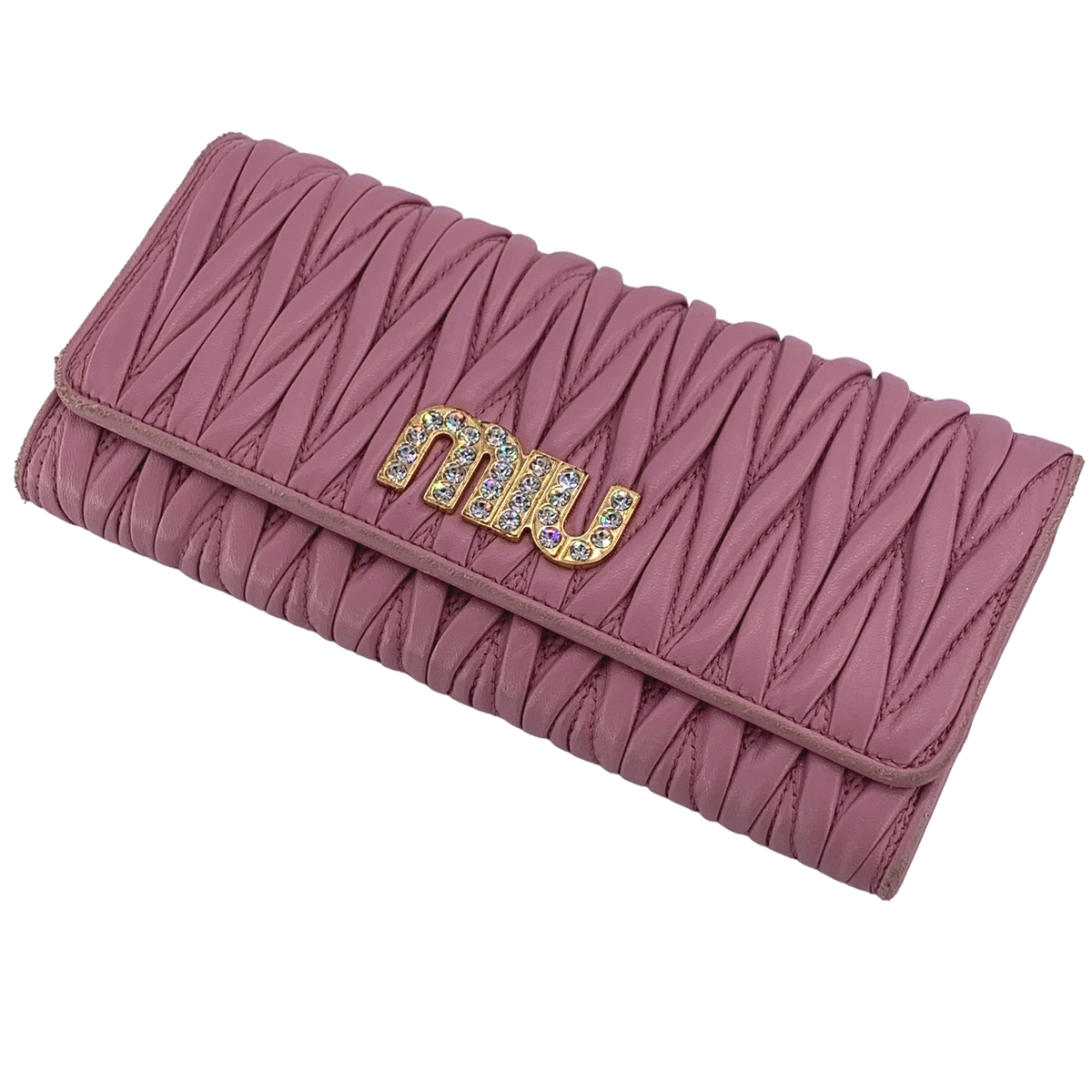 中古】 MIU MIU ミュウミュウ レディース財布 マテラッセ 長財布 