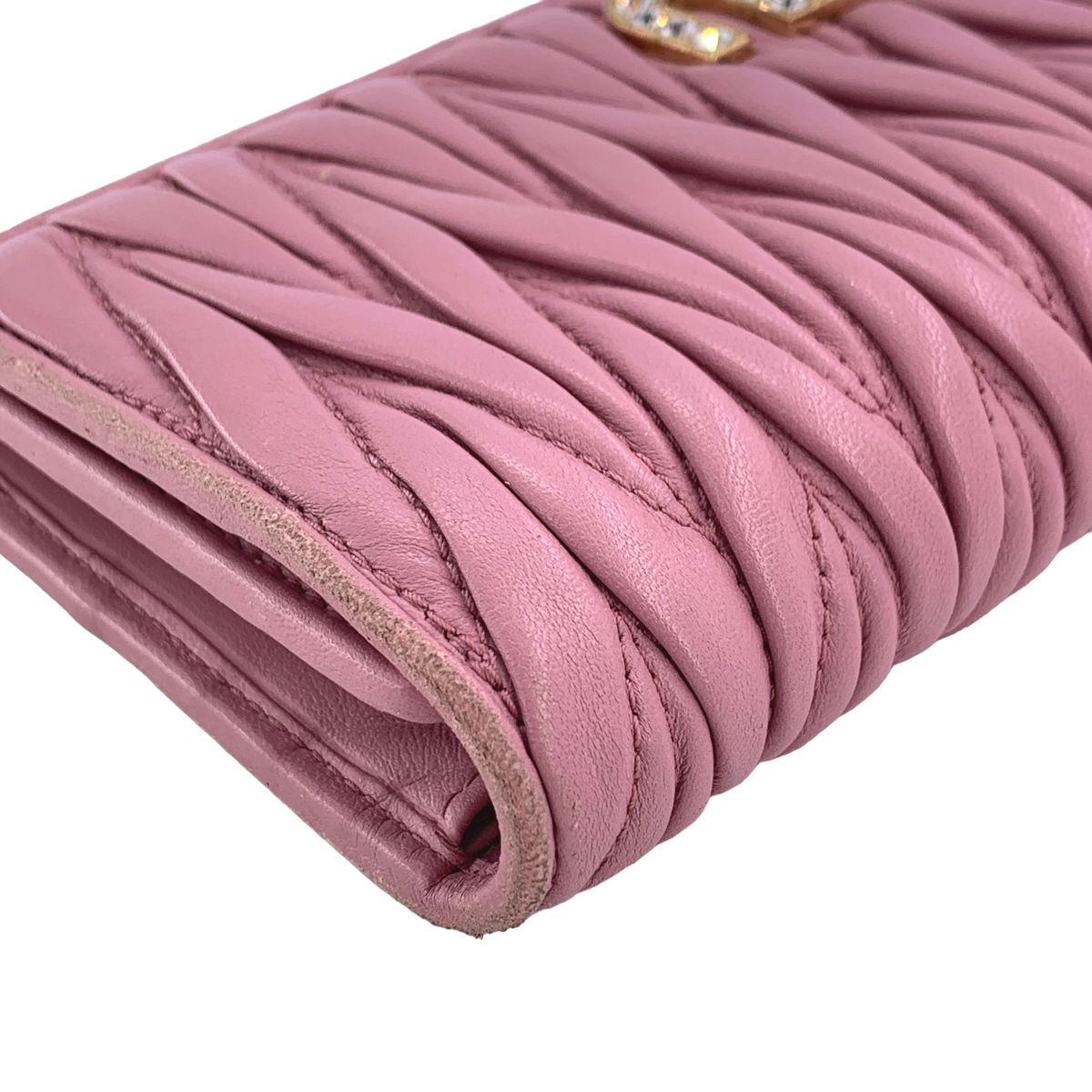 中古】 MIU MIU ミュウミュウ レディース財布 マテラッセ 長財布 
