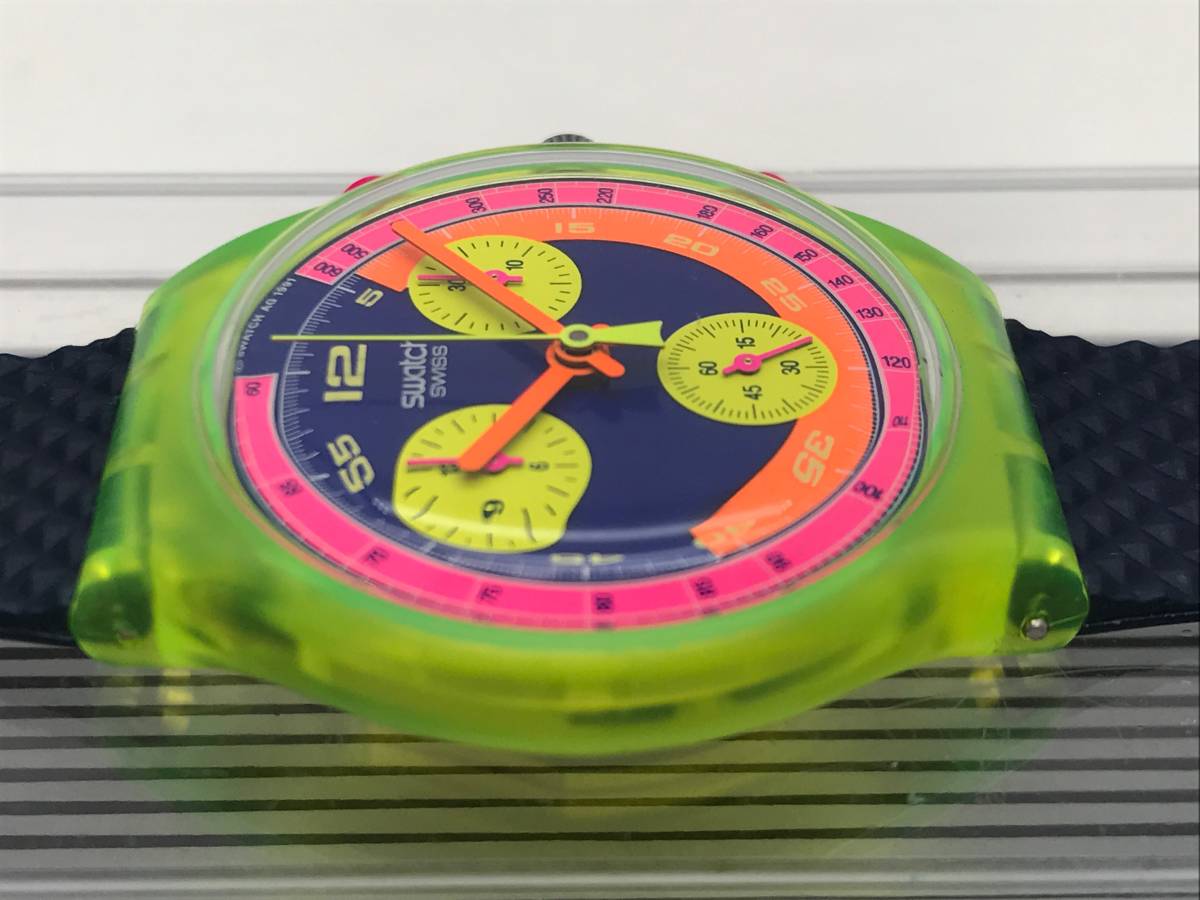 稼働品 WORKING/動画あり】Swatch/スウォッチ/Chrono/クロノ/SCJ101 