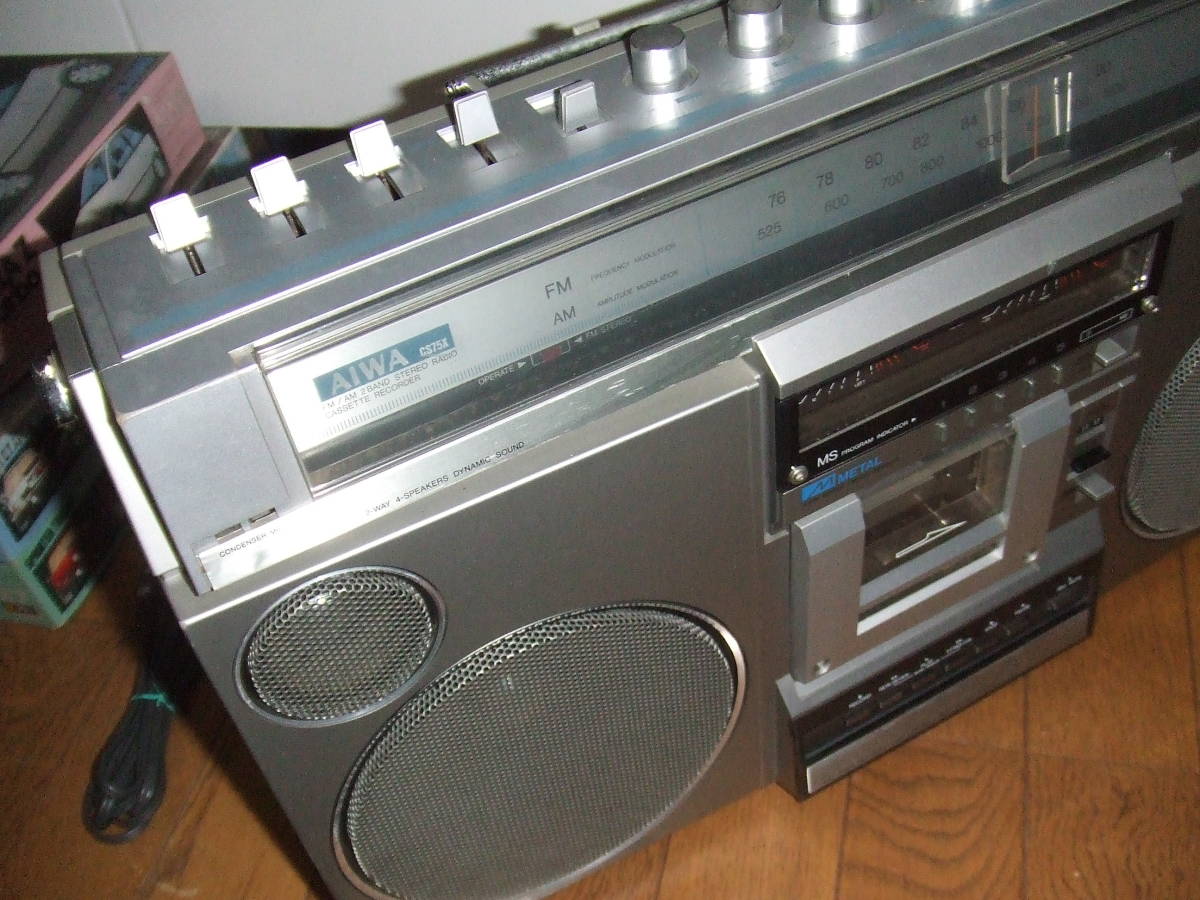 AIWA CS75X アイワ ステレオラジオカセットレコーダー Yahoo