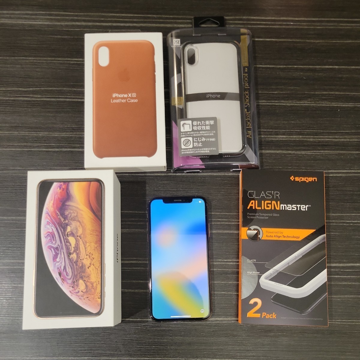 iPhone XS ストレージ64GB ガラスフィルム＋純正ケース付き iPhone XS