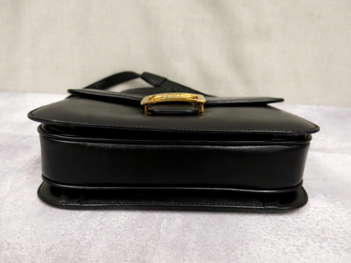 ○超美品○CELINE オールド セリーヌ○馬車金具○カーフ レザー 本革 