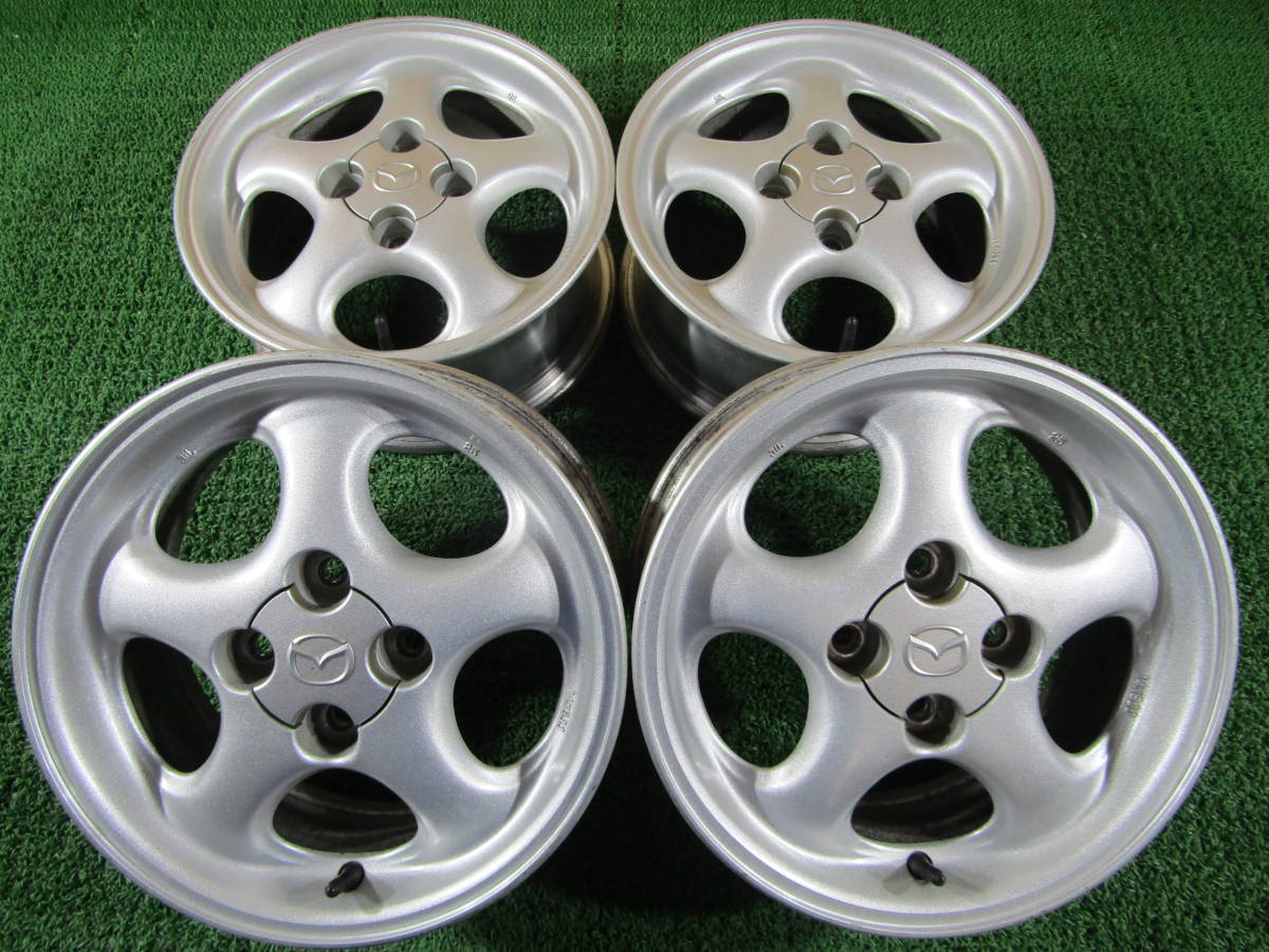 札幌発☆最落なし!【NB ロードスター純正】マツダ 14×6J +25 4