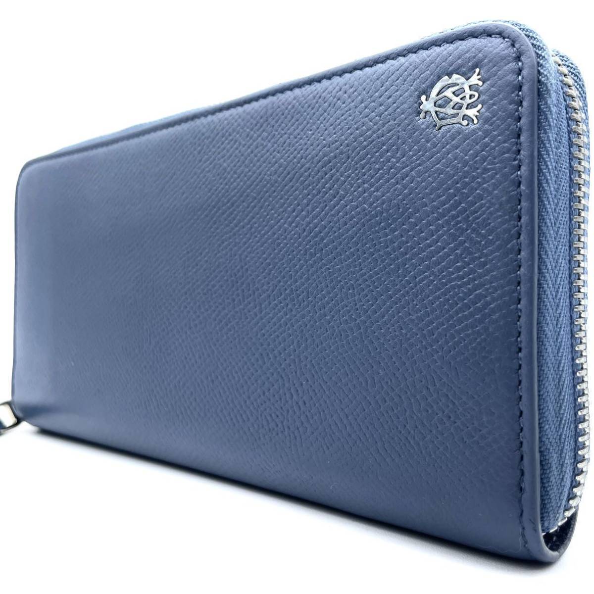 1円《希少カラー/美品》dunhill ダンヒル 長財布 ADロゴ金具 