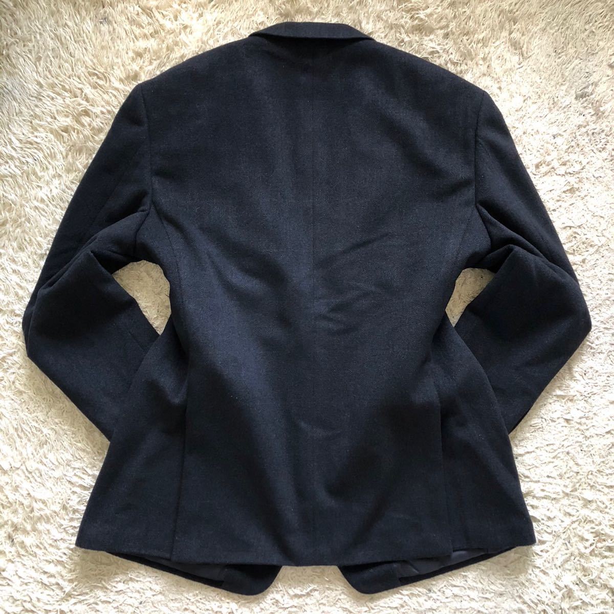 BELLUMORE ウール100% ベーシック 紺シャドーストライプスーツ 