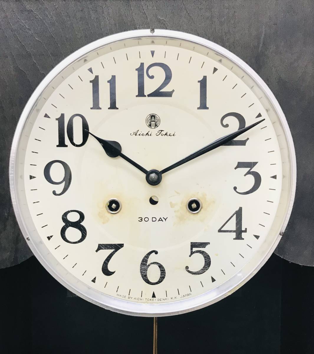ゼンマイ式柱時計　愛知時計　416A　完動品 ゼンマイ式柱時計 愛知時計 416A 完動品 ゼンマイ式柱時計 愛知時計