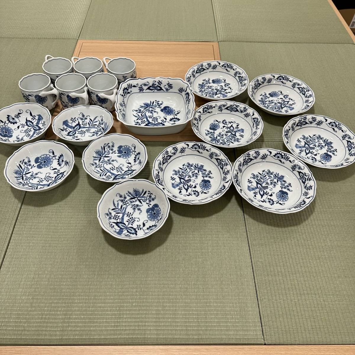 TOA-890a】 1円～ Blue Danube ブルーダニューブ カップ 皿 中皿 18点 