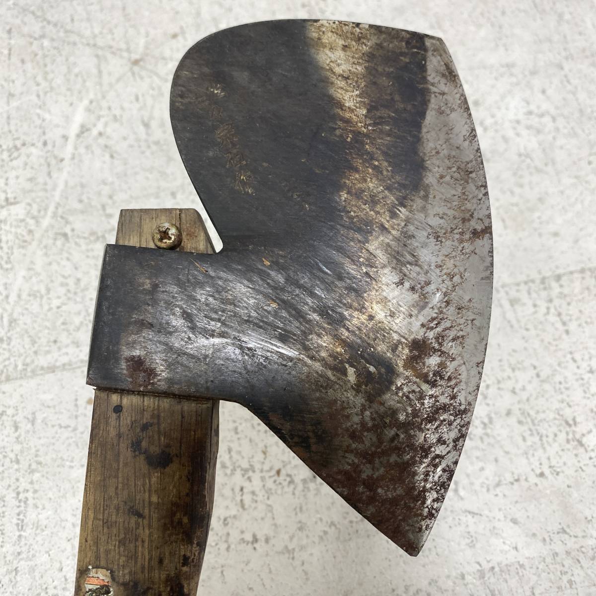 土佐 宗石 作 斧 全長36cm / 土佐の宗石 在銘 おたふく型 枝打ち 