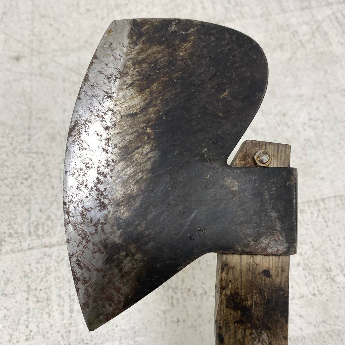 土佐 宗石 作 斧 全長36cm / 土佐の宗石 在銘 おたふく型 枝打ち 