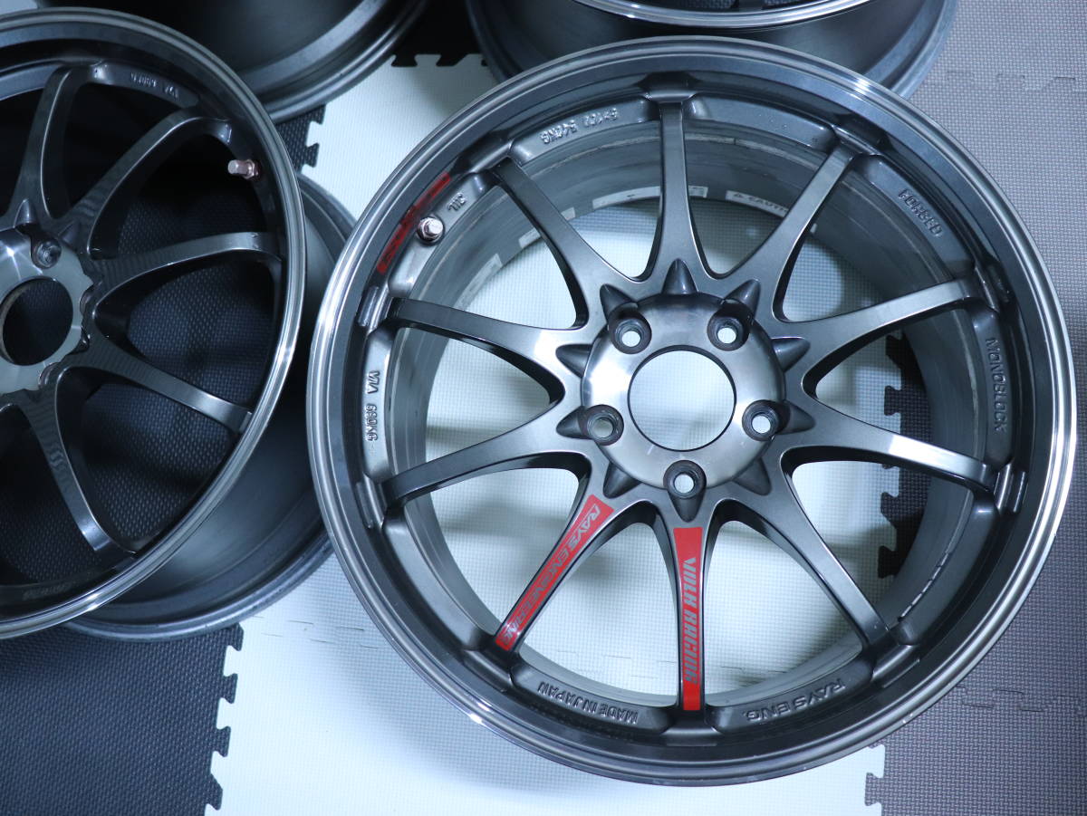 RAYS VOLK RACING CE28 SL 18 9.0J +60 中古4本 18 インチ 9J PCD 