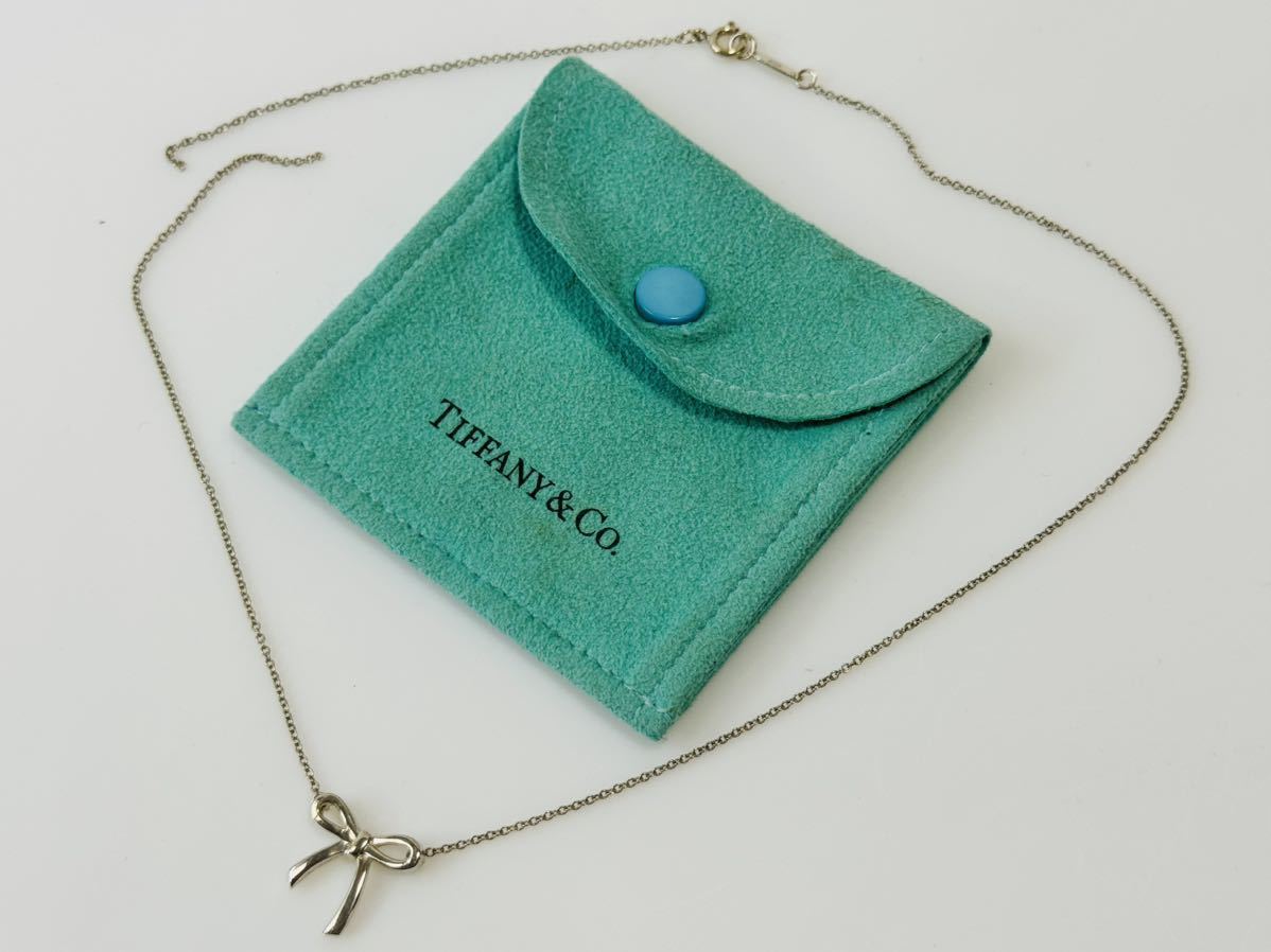 ∂ ティファニー tiffany&co ネックレス リボン ボウタイ シルバー 925 