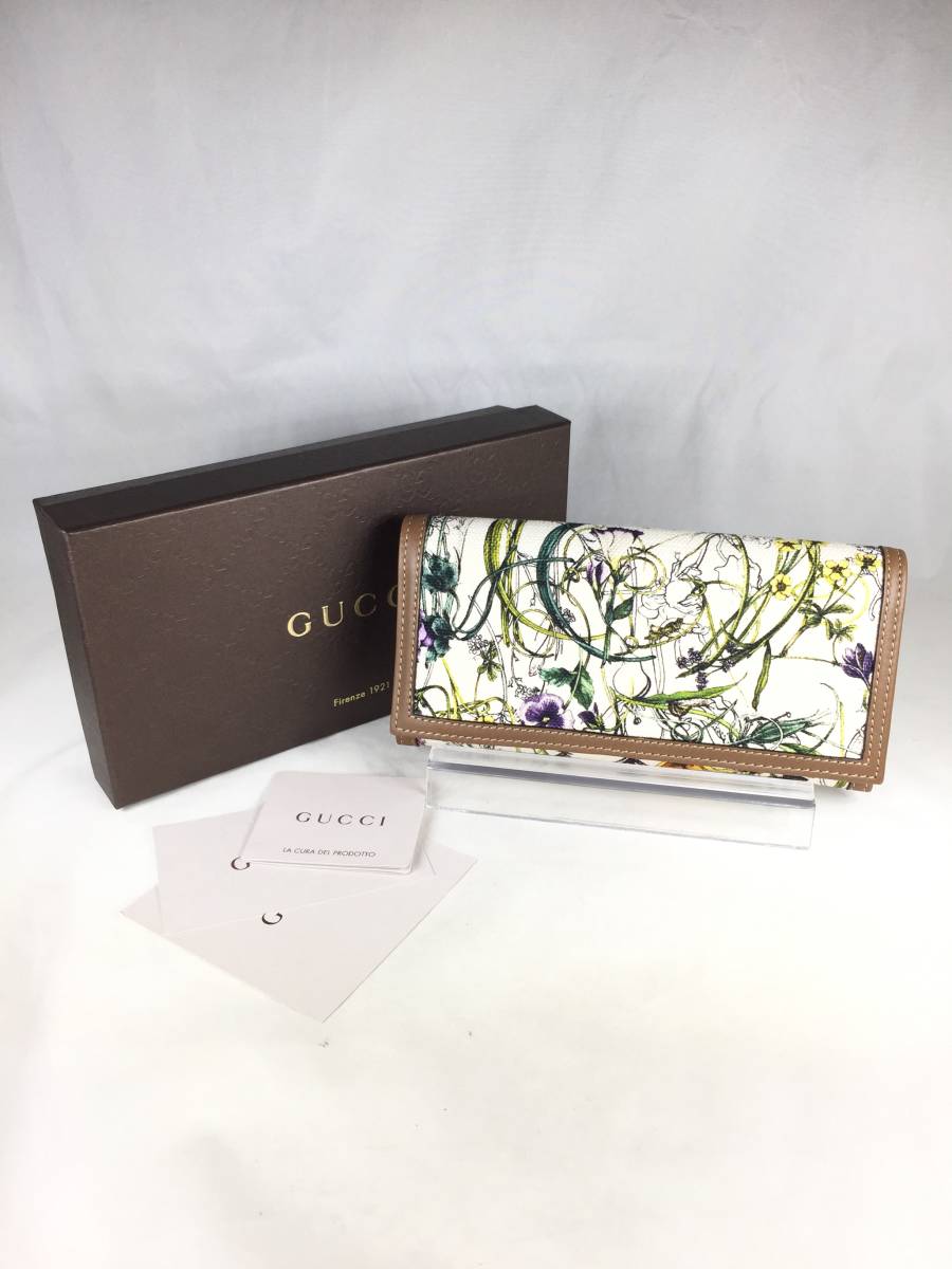 中古・美品】GUCCI グッチ 225833・2184 フローラ ウォレット